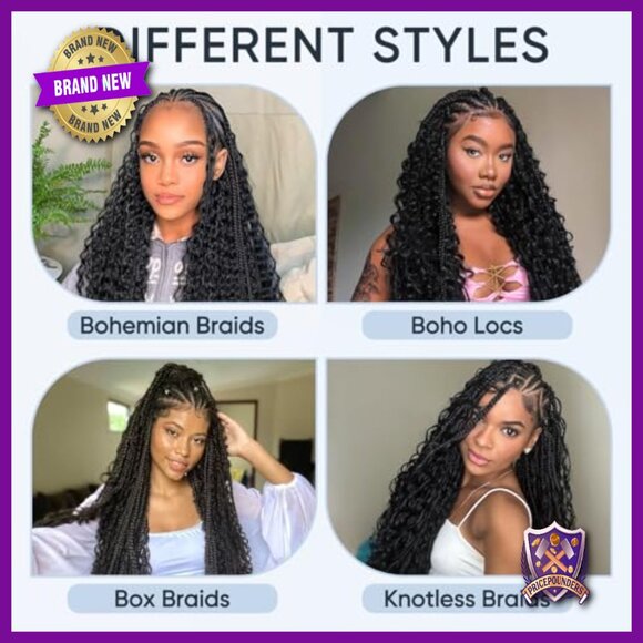 18 Inch Human Hair Extensions for Boho Braids, 150g Wet Wavy Bundles main image 4